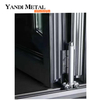 Yandi fabrique des portes-fenêtres pliantes en verre à double fenêtre en alliage d'aluminium. Portes extérieures pliantes en verre