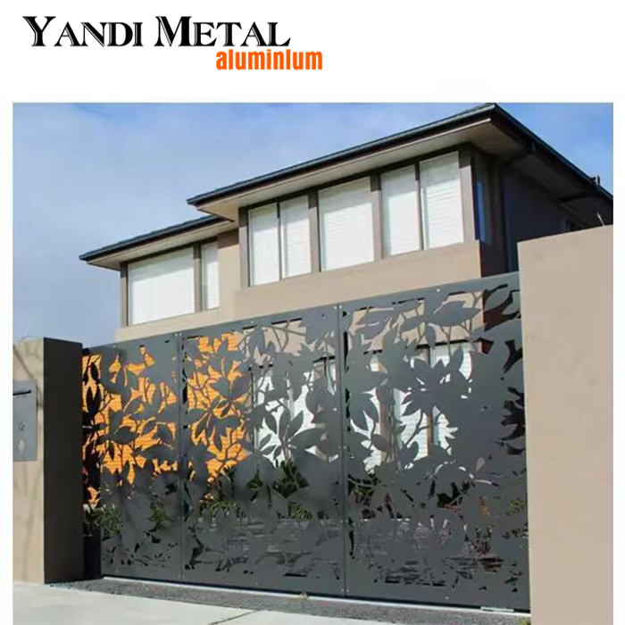 Intimité décorative balcon personnalisé en aluminium perforé panneaux découpés au laser clôture murale écran clôture de jardin