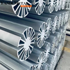Profilé en aluminium industriel, dissipateur thermique à ailettes en aluminium personnalisé, approvisionnement d'usine