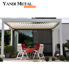 Gazebo bioclimatique réglable pour loisirs extérieurs, 4x6, toit à persiennes, pergola électrique en aluminium, pergola étanche en aluminium