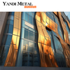 Bonne performance de la décoration extérieure du bâtiment commercial, pare-soleil, mur-rideau en aluminium imperméable, façade en panneau perforé