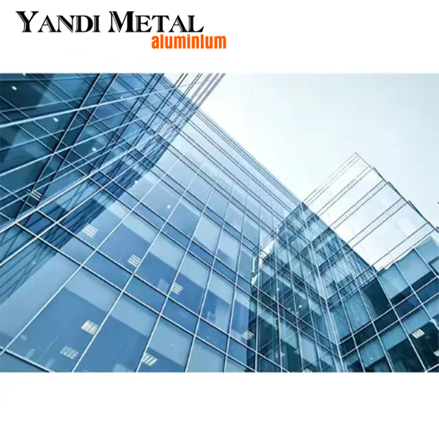 Panneau de profil de mur rideau en aluminium perforé de fenêtre en verre composite en verre trempé double de haute qualité