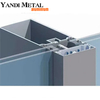 Mur-rideau extérieur de bâtiment en verre trempé de haute qualité, système d'unité de fenêtre, mur-rideau en verre d'aluminium