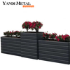 Jardinière moderne Grande jardinière extérieure en métal en aluminium Jardinière de jardin carrée en aluminium Jardinière Boîte à plantes à fleurs noires