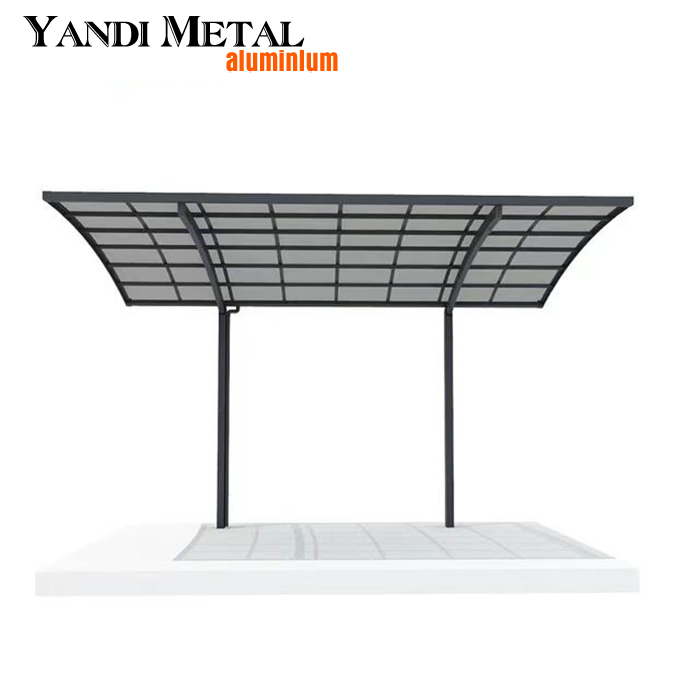 Carport solaire en aluminium étanche avec toit en verre fabricants de carport en aluminium