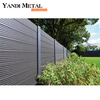 Clôture de jardin Wpc résistante aux Uv, plaque de clôture de maison de jardin extérieure, colonne en aluminium, conception de couche de clôture de jardin composite en bois et plastique