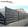 Panneaux de clôture de jardin en bande métallique moderne, pour cour avant, clôtures en aluminium enduit de poudre de haute qualité