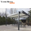 Système électrique étanche de toit en arc d'usine de villa 3 × 4 personnalisé Pavillon en métal Persiennes bioclimatiques Pergola en aluminium