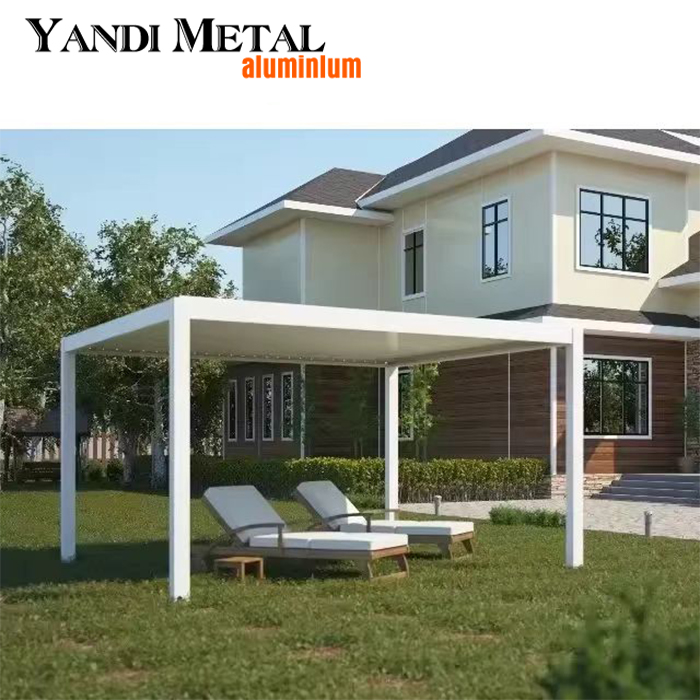 Pergola à persiennes électrique à cadre en aluminium la plus vendue avec pergola en aluminium couverte pour les jardins extérieurs