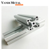 Profilés en aluminium industriels extrudés à fente en T 4040, barres noires, profilés en aluminium anodisé