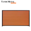Clôture de jardin de patio extérieur en aluminium, panneau de clôture tubulaire en métal pour confidentialité, panneau de clôture à lattes horizontales en aluminium pour l'extérieur