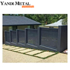 Écran de clôture de confidentialité de jardin en métal extérieur Clôture horizontale en aluminium décorée avec un panneau de clôture de confidentialité en aluminium noir