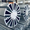 Profilé en aluminium industriel, dissipateur thermique à ailettes en aluminium personnalisé, approvisionnement d'usine