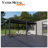 Auvent d'ombrage bioclimatique de conception moderne, persienne imperméable, gazebo de toit, pergola extérieure en aluminium, pergola électrique en aluminium