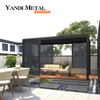 Balcon extérieur chaud en aluminium verre trempé maison jardin d'hiver véranda