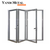 Double vitrage en gros moderne grandes portes pliantes en aluminium enduit de poudre