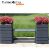 Jardinière moderne Grande jardinière extérieure en métal en aluminium Jardinière de jardin carrée en aluminium Jardinière Boîte à plantes à fleurs noires