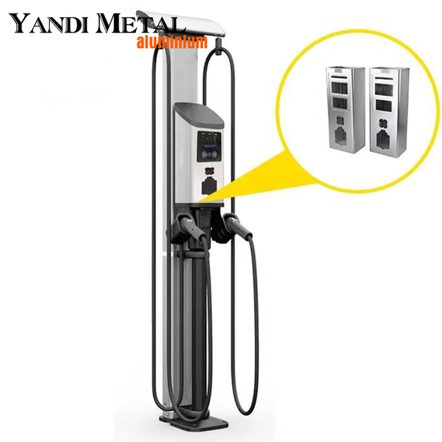 Coque de chargement de batterie de véhicule électrique personnalisée, profil de coque en aluminium CNC pour usine de source de centrale électrique