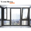 Système de porte-fenêtre coulissante personnalisé de conception moderne, fenêtre coulissante en aluminium à double vitrage contre les ouragans