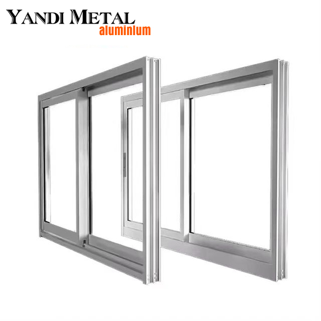 Acheter un design moderne bon prix double verre triple rail design impact double couleur verre portes et fenêtres coulissantes en aluminium