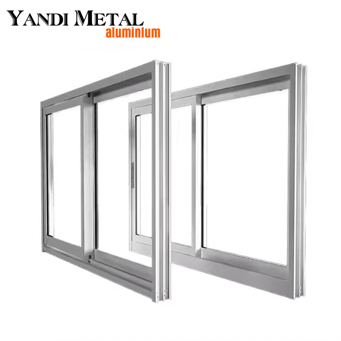 Acheter un design moderne bon prix double verre triple rail design impact double couleur verre portes et fenêtres coulissantes en aluminium