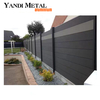 Clôture décorative de qualité pour jardin, patio, maison, semi ou intimité totale, poteaux en aluminium, panneaux de clôture à lattes WPC