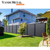 Clôture de jardin décorative en bois et plastique extrudé de haute qualité, mur extérieur, clôture de rail en aluminium résistant à la corrosion