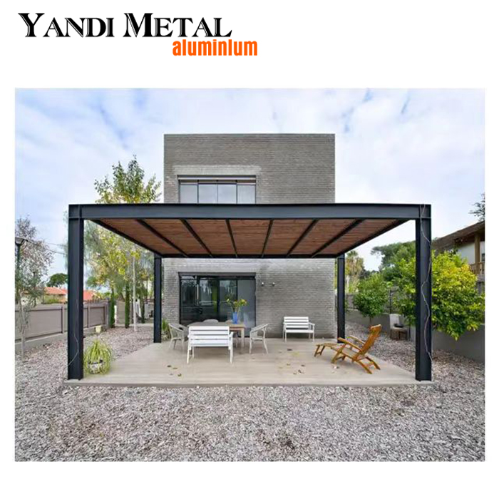 Vente chaude nouvelle pergola en aluminium volets d'ombrage extérieurs pergola volets de toit étanche