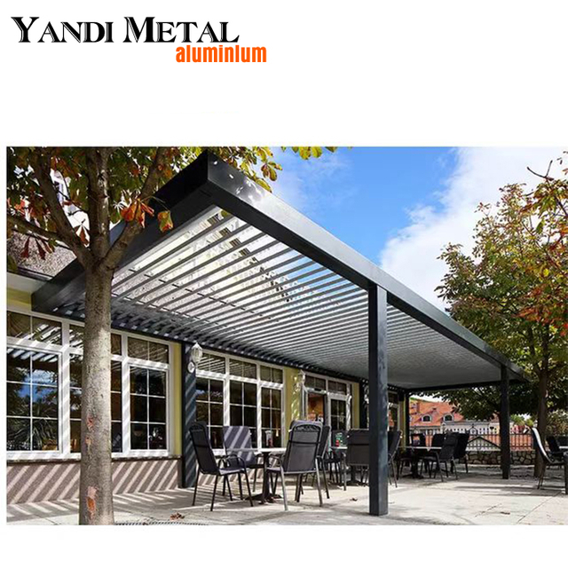 Gazebo moderne en aluminium avec volets réglables Gazebo en aluminium extérieur imperméable