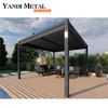 Pergola à persiennes en aluminium pour l'extérieur, électrique, étanche, facile à assembler, pergola à persiennes en aluminium