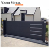 Porte coulissante électrique automatique, porte d'entrée décorative en métal, panneau de clôture en aluminium découpé au laser, porte de maison