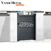Mur d'enceinte décoratif en aluminium à porte unique, porte d'entrée en aluminium, porte principale, porte coulissante électrique en aluminium