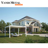 Pergola d'extérieur populaire en aluminium blanc, volets de loisirs pour cour de villa, double feuille d'aluminium
