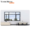 Yandi Factory ventes directes conception professionnelle fenêtre isolante en aluminium à double vitrage