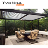Pergola à persiennes mobile bioclimatique en aluminium de conception moderne en aluminium sur mesure de haute qualité