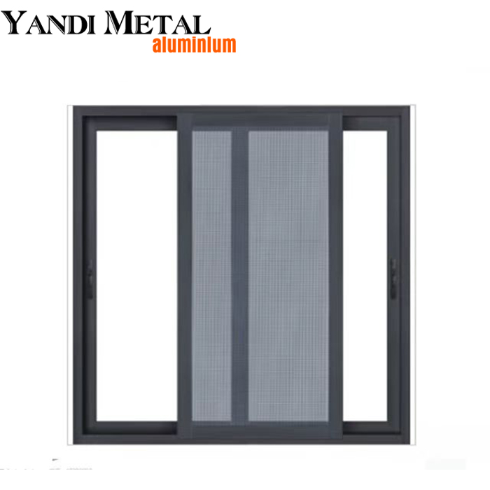 Porte d'entrée pliante en aluminium nouvellement conçue, cadre en aluminium, verre intérieur moderne, double porte d'entrée pliante