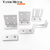 Support de section d'angle en forme de L en aluminium extrudé sur mesure et services de traitement de pliage, de soudage et de poinçonnage de moules existants