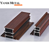 Texture bois décoratif profilé en aluminium modèle tuyau creux type aluminium fenêtre couleur bois imitation bois et profilé aluminium