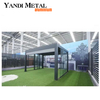 Gazebo d'extérieur rétractable moderne, taille personnalisée, persiennes en aluminium, support de mariage en plein air