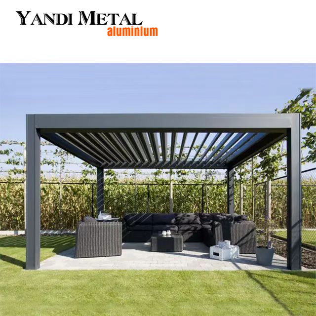 Volets électriques externes bioclimatiques fabricant de pergola en aluminium pergola Tianpeng volets électriques pergola extérieure en aluminium