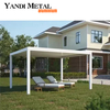 Gazebo bioclimatique réglable pour loisirs extérieurs, 4x6, toit à persiennes, pergola électrique en aluminium, pergola étanche en aluminium