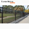 Jardin extérieur et maison avec panneaux de clôture en alliage d'aluminium de clôture noire et clôture en métal en aluminium