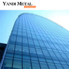 Système de mur-rideau en aluminium plaqué de mur de verre combiné de façade en aluminium et verre imperméable de bâtiment de style moderne