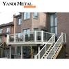 Rampes d'escalier en verre et aluminium au design moderne, rampes d'escalier en aluminium, accessoires, rampes et garde-corps de balcon