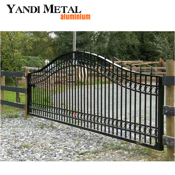 Porte de jardin automatique en aluminium, clôture de sécurité, panneau métallique, persienne en aluminium, porte à lamelles, porte soudée décorative