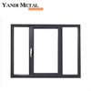 La conception professionnelle en aluminium Yandi peut être personnalisée fenêtre isolante en aluminium à double vitrage avec écran