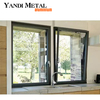 Fenêtre à battants en aluminium à double vitrage Fenêtre coulissante à cadre en aluminium Fenêtre en aluminium de sécurité vers le haut