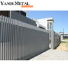 Panneaux de clôture de jardin en bande métallique moderne, pour cour avant, clôtures en aluminium enduit de poudre de haute qualité