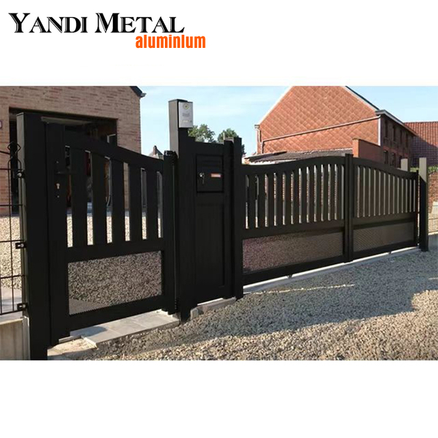 Clôture de poteau en aluminium de mode la dernière porte battante industrielle porte en aluminium automatique
