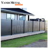 Clôture modulaire de conception moderne, panneau de clôture à lattes en aluminium et métal pour patio horizontal, clôture de jardin extérieure